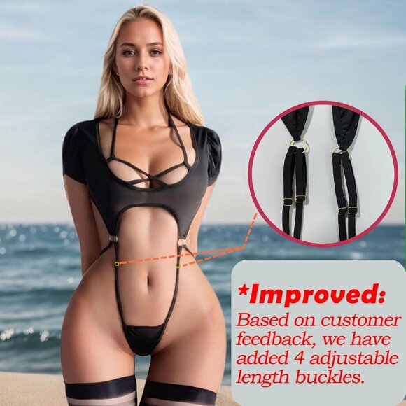 Women's Grey Slutty Naughty Pure Desire Fore Playing Imported Lingerie Costume - Picture 2 of 9